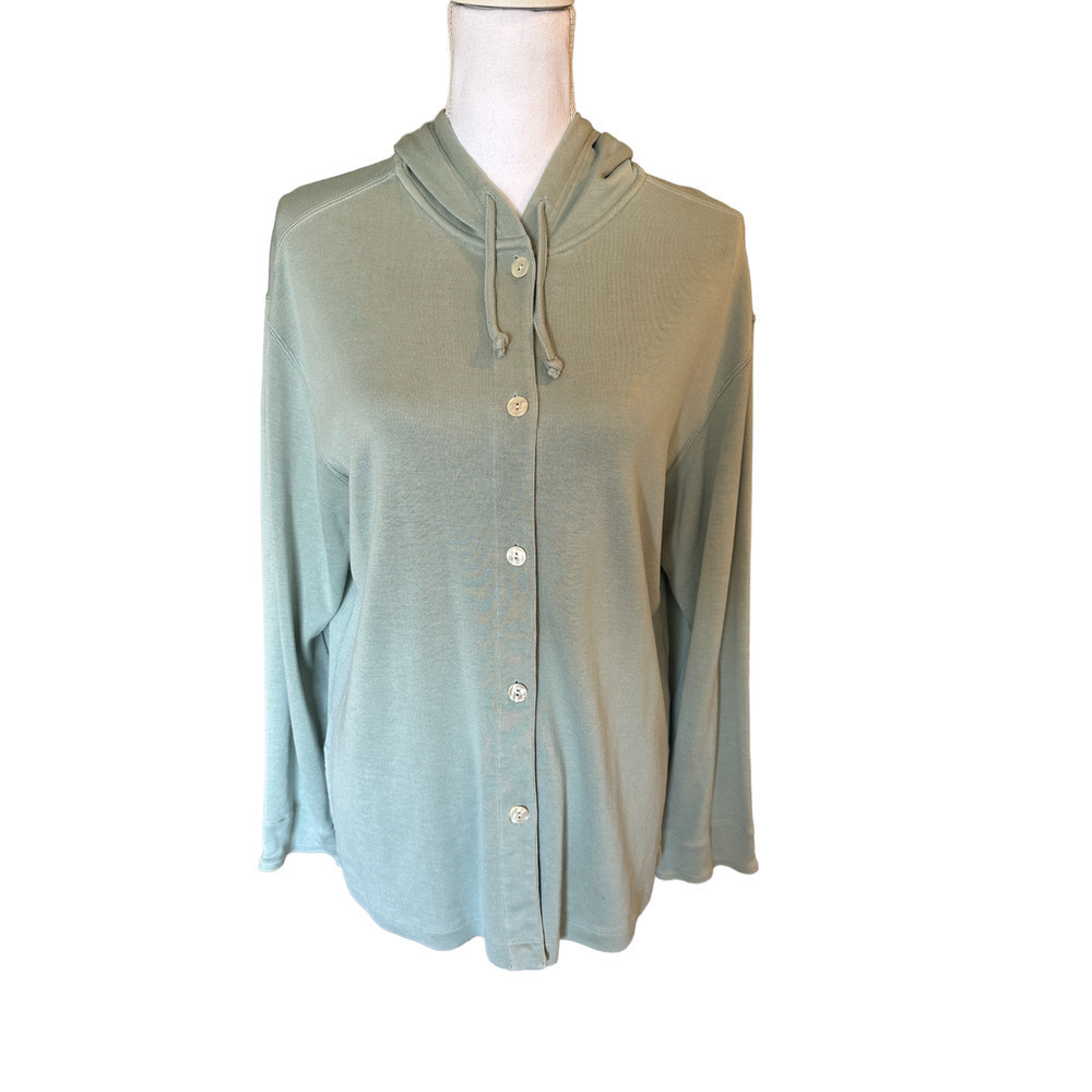 Tommy Bahama Women's Silk Blend Hooded Sweater & Pants Set Size M Green